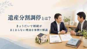 遺産分割について話し合う兄弟の様子