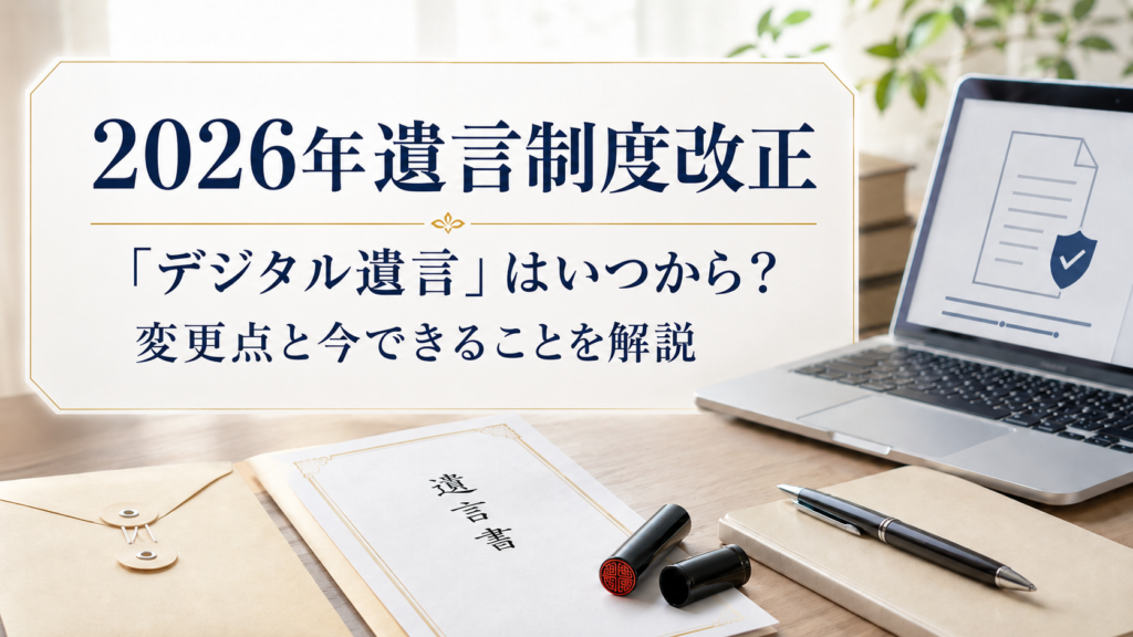 2026年遺言制度改正の解説